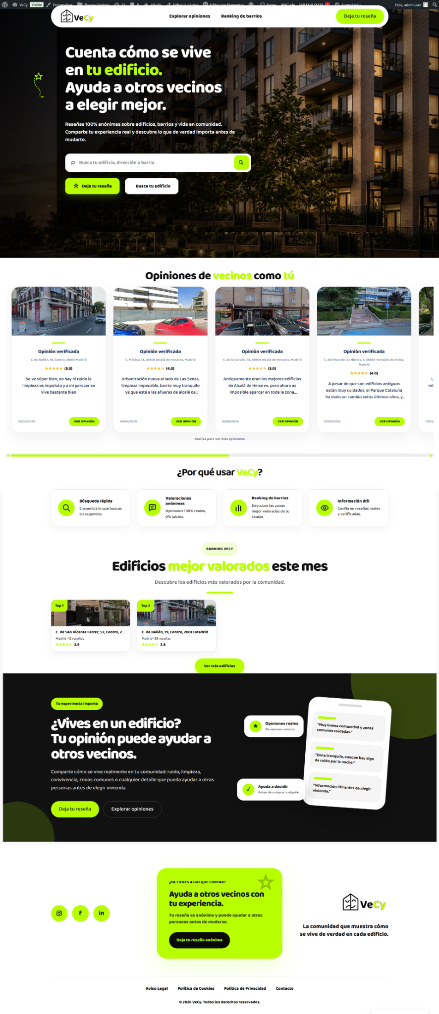 Rediseño web VeCy por NUZIA